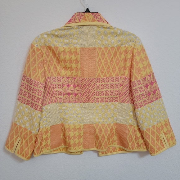 Carlisle Vibrant Yellow/Orange Silk Jacket - Picture 2 of 4